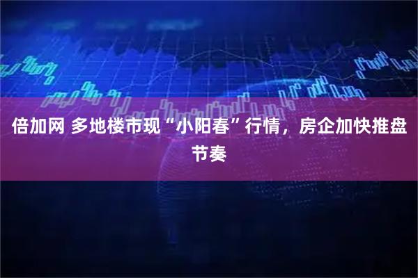 倍加网 多地楼市现“小阳春”行情，房企加快推盘节奏